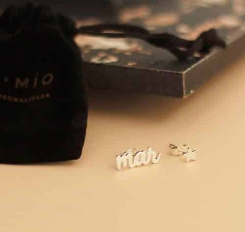 Aretes nombre + figura