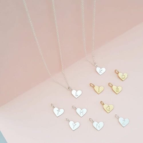 Collar corazón mini grabado