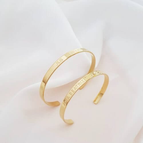 Brazalete grabado bold