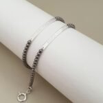 PULSERA PLACA DELGADA GRABADA HEMATITA