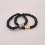 Set Pulseras ónix + acero inoxidable
